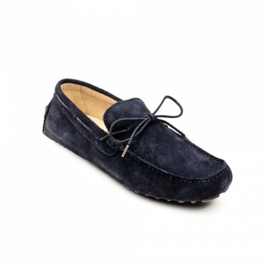 Miler Menswear | Mokasyny Meskie Granatowe Driving Mocs