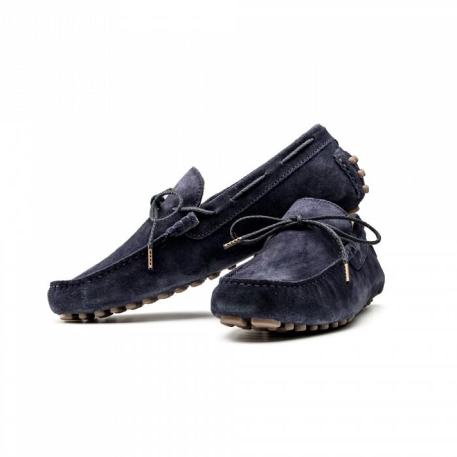 Miler Menswear | Mokasyny Meskie Granatowe Driving Mocs