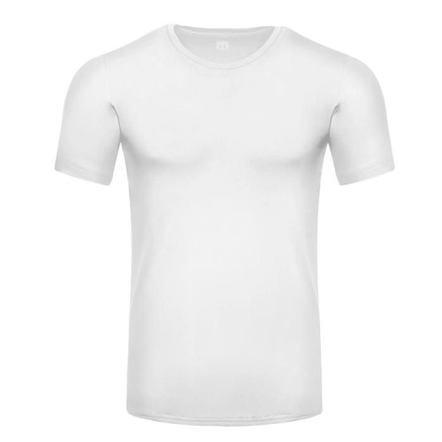 Miler Menswear | Bialy T-Shirt Meski U-Neck