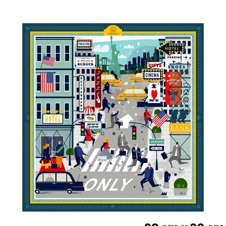 Miler Menswear | Memadam: Apaszka Damska "Nowy Jork" 90 Cm X 90 Cm