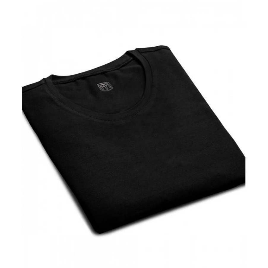 Miler Menswear | Czarny T-Shirt Meski U-Neck