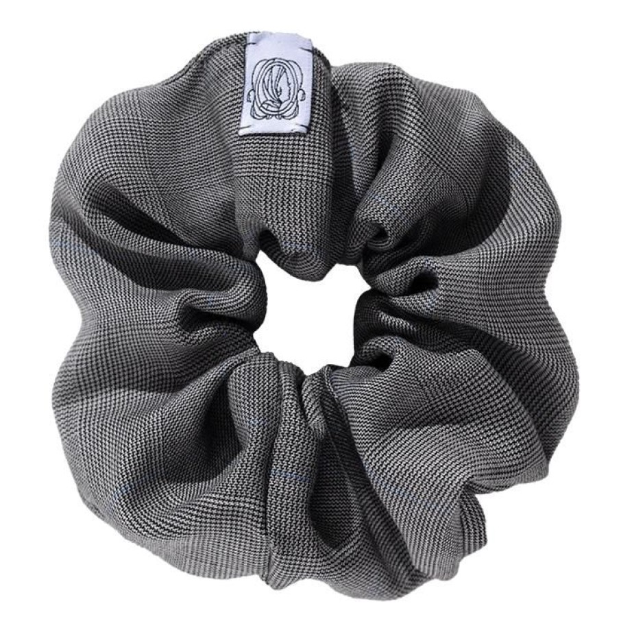 Miler Menswear | Memadam: Scrunchie Szara Welniana Gumka Do Wlosow W Drobna Kratke