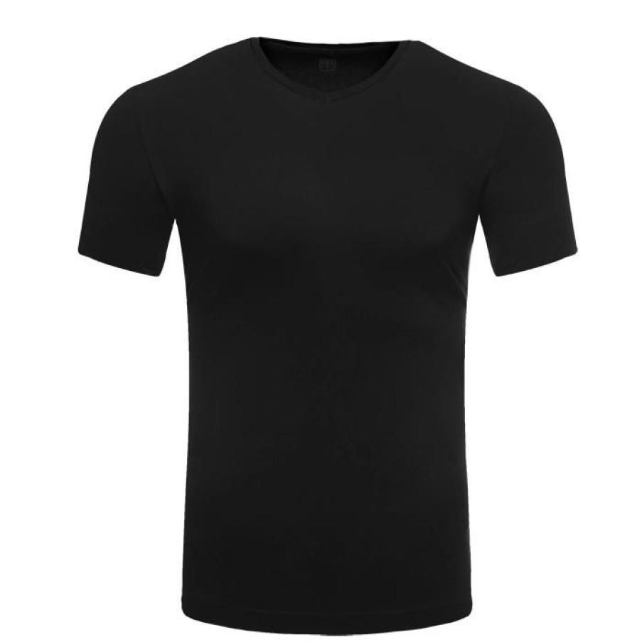 Miler Menswear | Czarny T-Shirt Meski V-Neck