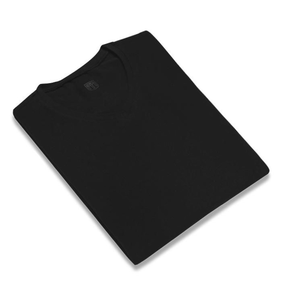 Miler Menswear | Czarny T-Shirt Meski V-Neck