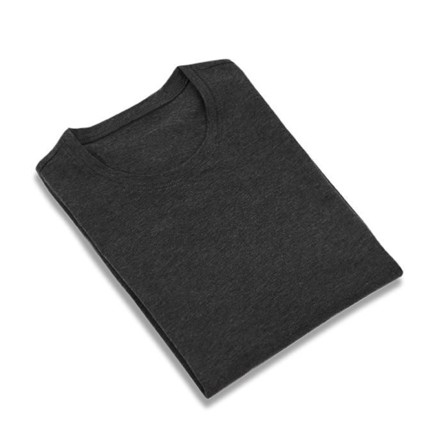 Miler Menswear | Grafitowy T-Shirt Meski U-Neck