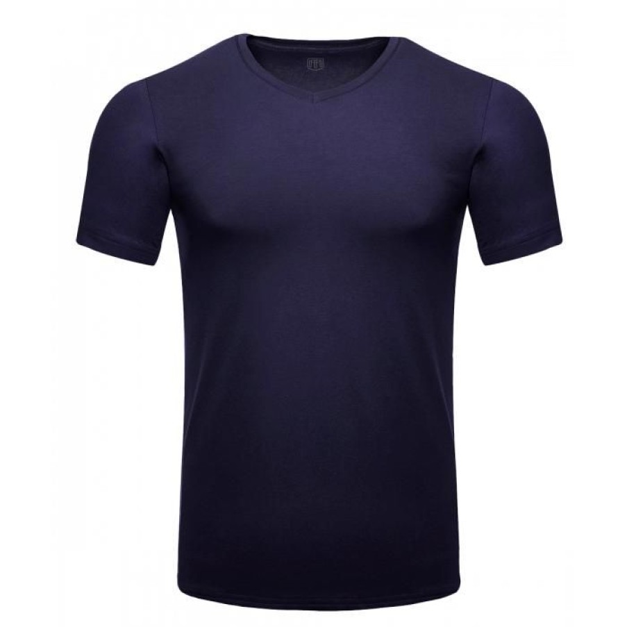 Miler Menswear | Granatowy T-Shirt Meski V-Neck