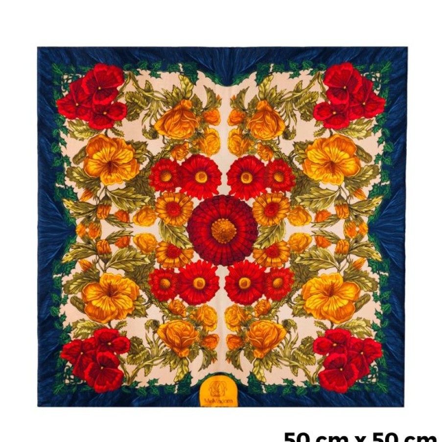 Miler Menswear | Memadam: Apaszka Damska "Kwiaty" 50 Cm X 50 Cm