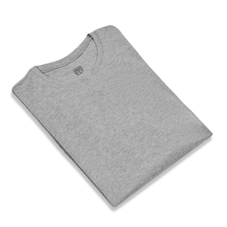 Miler Menswear | Jasnoszary T-Shirt Meski U-Neck