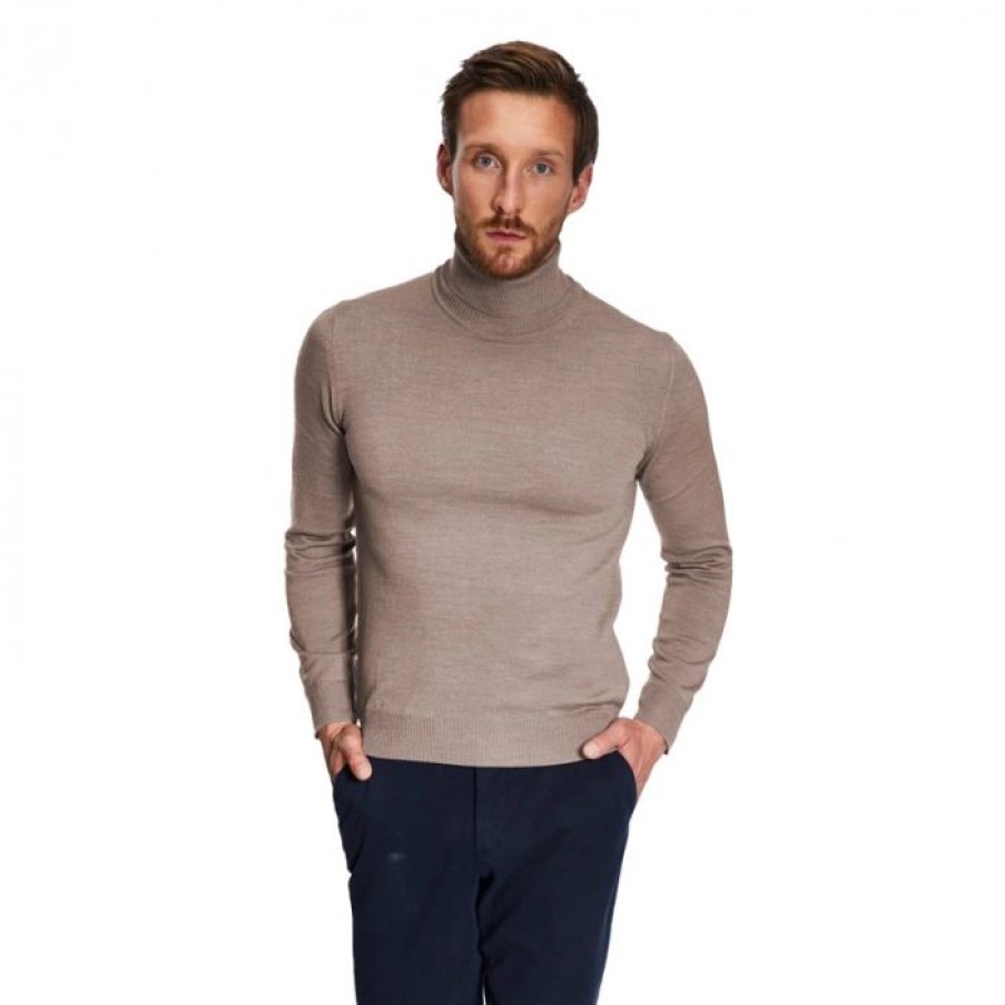 Miler Menswear | Golf Piaskowy Z Welny Merynosowej