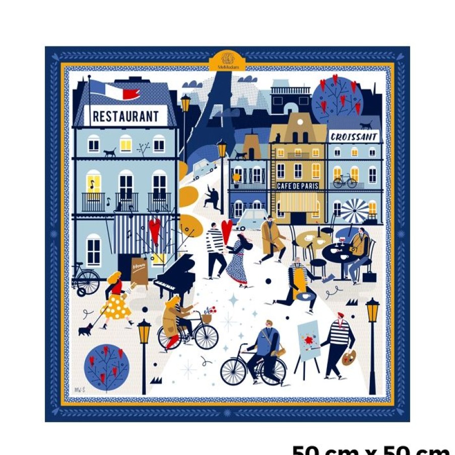 Miler Menswear | Memadam: Apaszka Damska "Paryz" 50 Cm X 50 Cm